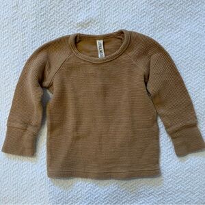 Little Wedgies thermal tan beige Long Sleeve Kids Tee